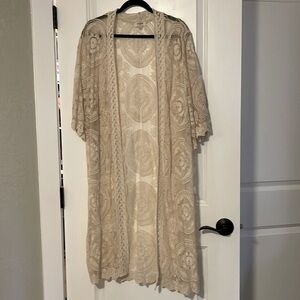 UMGEE off white Lace Kimono size small
